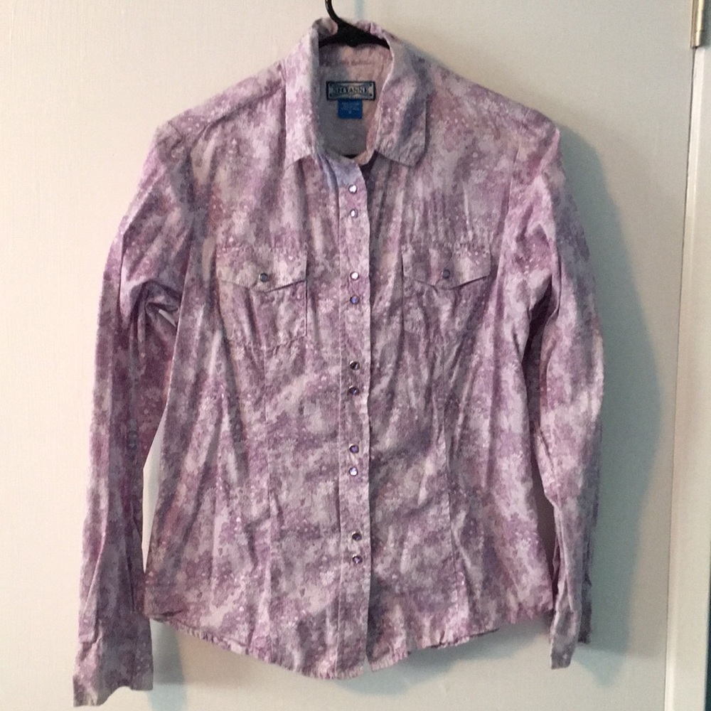 Purple western button down shirt